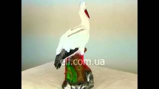 Аист. Садовые фигуры пластиковые из полистоуна от "Эльф"