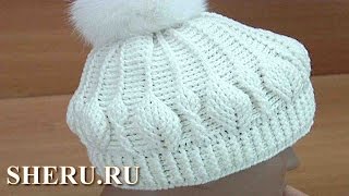 Объёмные большие и малые листья в шапке Урок 157