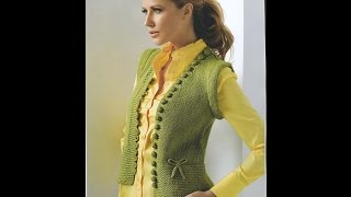 Вязание Спицами - Жилет Женский - 2019 / Knit - Women's Vest / Strick - Damenweste