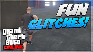 GTA 5 Glitches: 3 FUN Glitches On GTA 5 Online! (Shush Action Freeze, Secret Skyscraper, Teleport)