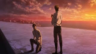 Eren kruger mentions  saves Mikasa and armin Attack on Titan Season 3 Part 2「進撃の巨人 Season 3
