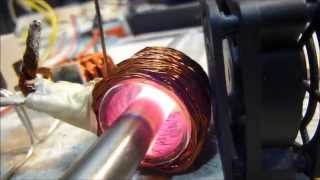Induction Heating With ZVS Driver - Flat Induction Coil Boiling Water and Litz Wire Coils