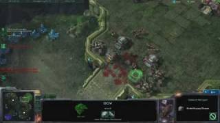 StarCraft 2: Wings of Liberty Gameplay Люди vs Зерги (видео из беты)