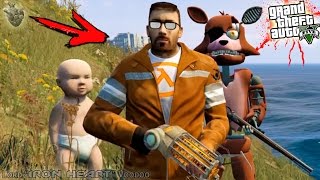 ГТА 5 МОДЫ! АНИМАТРОНИК FOXY ФНАФ FIVE NIGHTS AT FREDDY'S НА ОСТРОВЕ HALF-LIFE В GTA V! GTA 5 MODS