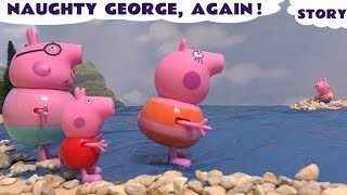 Peppa Pig full episode naughty George toy story for kids at the Beach