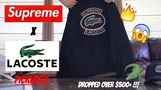 SUPREME x LACOSTE SS18 WEEK 9 PICKUPS!! VARSITY JACKET + MORE!! | DROPPED $500+