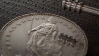 스위스 2 프랑 1995년 코인 동전 광택 연마 폴리싱 coin cleaning polishing  2 Francs 1995, Coin from Switzerland