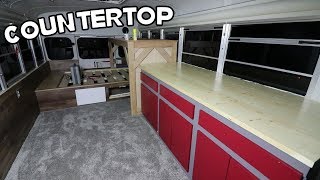 Adventure Bus Build Pt. 13 - Countertop, Wood Treatment, & Paint!