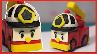 Робокар Рой из пластилина. Мультфильм. Лепим пожарную машину. Robocar Roy.  로보카 폴리