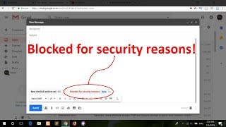 Blocked for security reasons! [Solved] 2018
