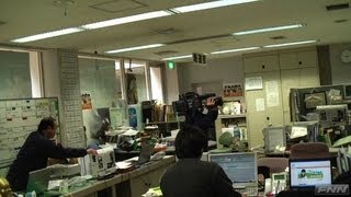 地震発生時 岩手めんこいテレビ報道フロア