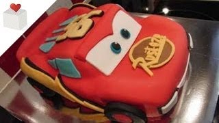 Tarta Rayo McQueen cubierta con Fondant | Tartas de Fondant por Azúcar con Amor