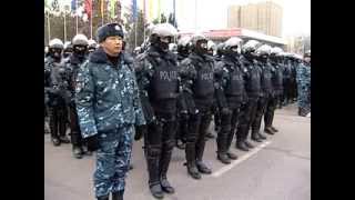 Создан полк специального назначения при МВД. Построение и марш на Старой площади Бишкека. 25.01.2014