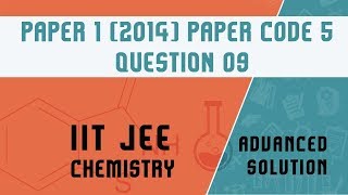 IIT JEE Advanced Solutions- Chemistry (2014) / Chemistry (Paper I) / Paper Code 5 / Q 9