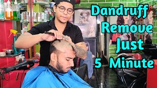 Headshave / How to Dandruff HeadShave in Hindi/ Dandruff Removal Headshave/Straight Razor Headshave