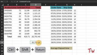 Excel Array Formula Examples, Use CTRL + SHIFT +  ENTER, Advanced Ms Excel Tips and Tricks 2019