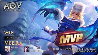 Garena AOV - Arena Of Valor Veera Snow Angel skin and gameplay