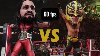 WWE 2K19 Seth Rollins vs. Rey Mysterio Big Head Mode 60 fps