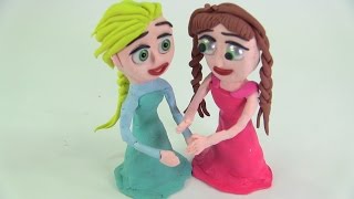 Play-doh Stop Motion - Công Chúa Tuyết Elsa Hoá Phép Tạo Váy Mới Cho Anna! Anna Elsa Stop Motion