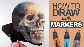 How to Draw with Markers - Skull Demo
