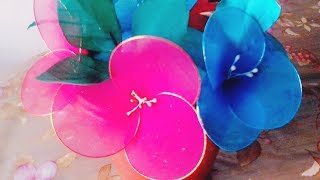 NYLON STOCKING FLOWER MAKING EASY/STOCKING FLOWER MAKING IDEAS/DIY NYLON STOCKING FLOWERS