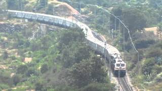 Single Line Crossing in the ghats : Indian Railways
