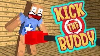 Monster School : KICK THE BUDDY  - Minecraft Animation