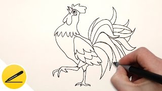 Как Нарисовать Петуха ребенку | Рисуем Петуха поэтапно