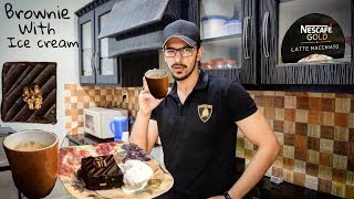 CREAMY CAPPUCCINO COFFEE + BROWNIE WITH ICE CREAM - BY RHS