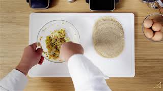 Crespelle al grano saraceno con verdure di stagione e formaggio Montasio