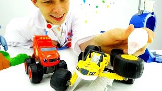 Игры с доктор Ой - Игрушечная авария - Вспыш и Чудо Машинки