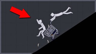 ЧТО БУДЕТ ЕСЛИ СПУСТИТЬ ЧЕЛOВЕКА НА ПРОДУКТОВОЙ ТЕЛЕЖКЕ С ГОРЫ? PEOPLE PLAYGROUND