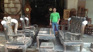 Bộ Ghế Mun Tuyển Chọn (Đồ Gỗ Mỹ Nghệ Cổ Truyền Cao Cấp Thành Luân)