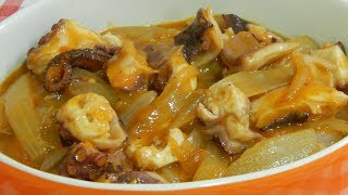 Cómo hacer pulpo en salsa o encebollado una receta fácil y muy sabrosa