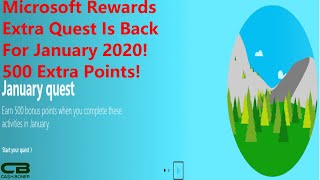 Microsoft Rewards January 2020 Quest - 500 Points up for Grabs Once More!