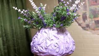 Нежнейшая ваза из бетона и шпатлевки своими руками ?
