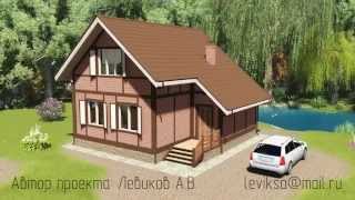 Проект дома эконом класса "Бавария" из газосиликатного блока с удачной планировкой