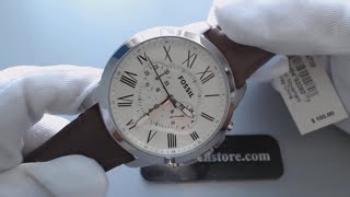 Men's Fossil Grant Leather Band Chronograph Watch FS4735