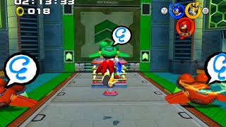 Sonic Heroes level 4 Power Plant. Прохождение. Четвертый уровень. Соник Бум, мультик игра для детей