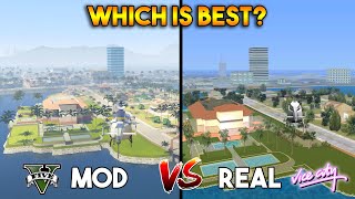 GTA 5 VICE CITY MOD VS REAL VICE CITY (WHICH IS BEST?)