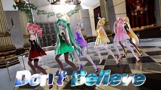 ≡MMD≡ Miku.Teto.Haku.Luka.Rin.Neru - Don't Believe [4KUHD60FPS][Eng Sub][Long Version][CC]