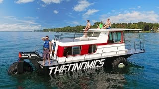 Amphibious Driving Houseboat Fail, Breakdown, and Modifications | Boat Repair Tour