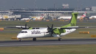airBaltic Dash 8 landing at Vienna Airport | YL-BBW