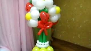 Украшение шарами Цветы из шаров