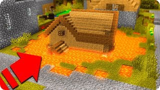 MI CASA SE HUNDE EN LA LAVA EN MINECRAFT ?