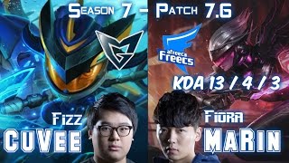 AFs MaRin FIORA vs SSG CuVee FIZZ Top - Patch 7.6 KR Ranked