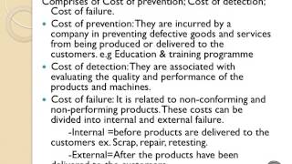 Productivity and Quality Management