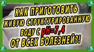 КАК ПРИГОТОВИТЬ ЖИВУЮ СТРУКТУРИРОВАННУЮ ВОДУ С рН=7,4 ОТ ВСЕХ БОЛЕЗНЕЙ?!?‍♂️