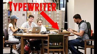 Typewriter in the Library Prank!