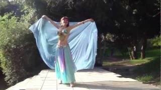 Sofia bellydance with veil, romantic Ameynra style - sexy model